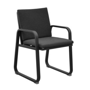 Fauteuil Antonino – Aluminium et toile déhoussable | Outdoor et Indoor | Graphite & Gris