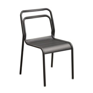 Lot de 2 chaises Eos – Aluminium epoxy intégral | Galbée, empilable et colorée | Cola